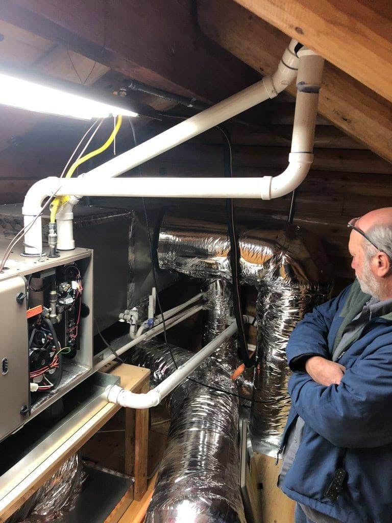 Technician working on Furnace